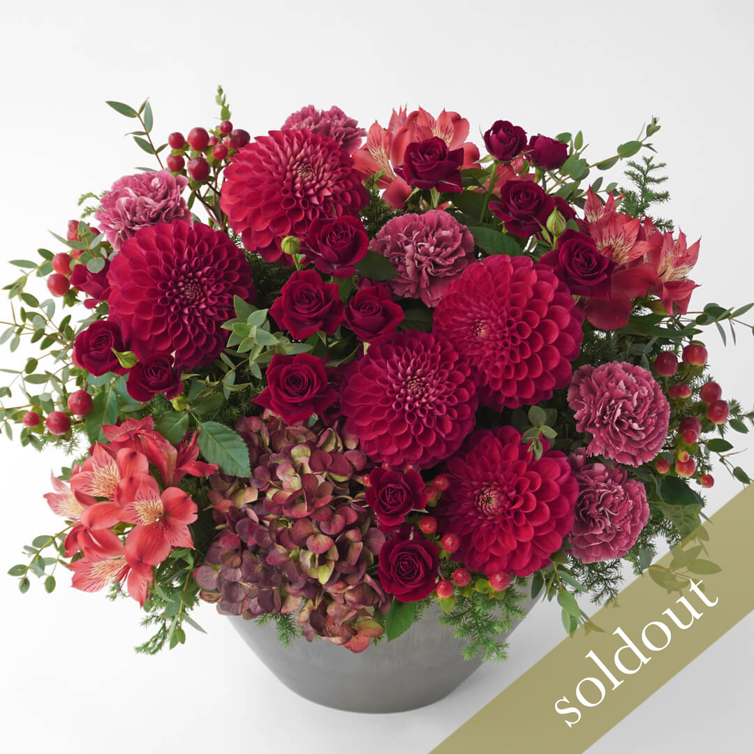 【お歳暮・クリスマス】ダリアやカーネションのアレンジメント