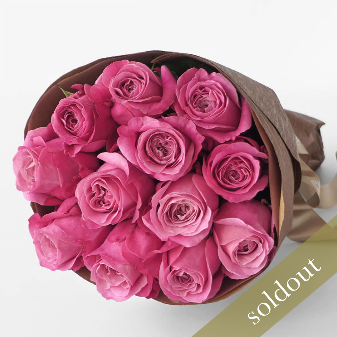 【母の日】鮮やかなピンのバラの花束