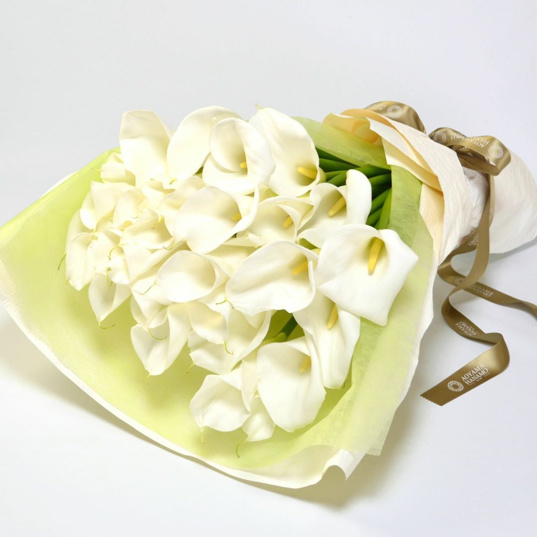 大輪カラーの花束＜アンジェリーナ＞｜青山花茂本店