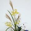 いけばな花材　<薄・女郎花・吾亦紅・竜胆・日蔭蔓>