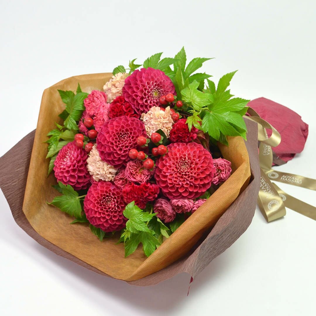 秋の花束＜フランボワーズ＞｜青山花茂本店