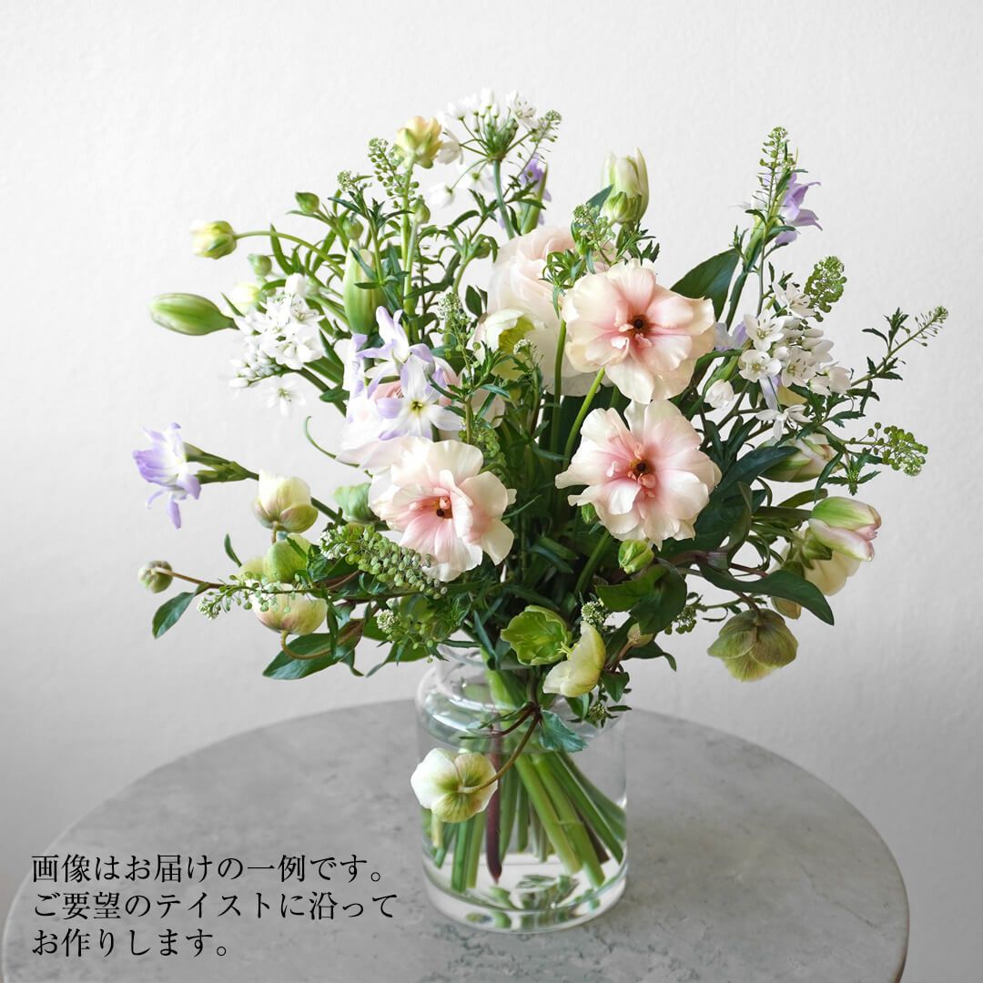 季節の花の定期便【プレミアムプラン23区限定版＜月1回コース(第2日曜