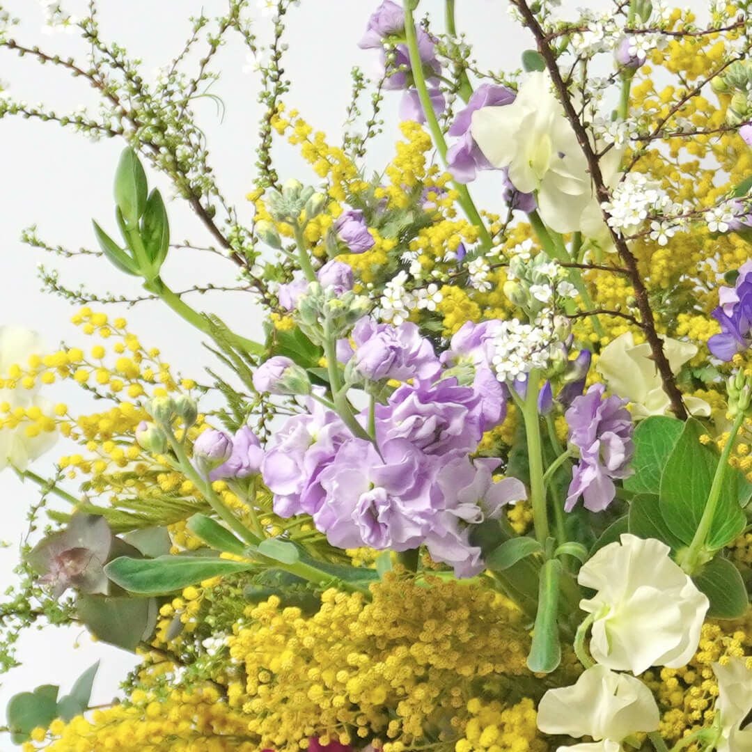 ミモザのアレンジメント＜エスペランサ＞｜青山花茂本店