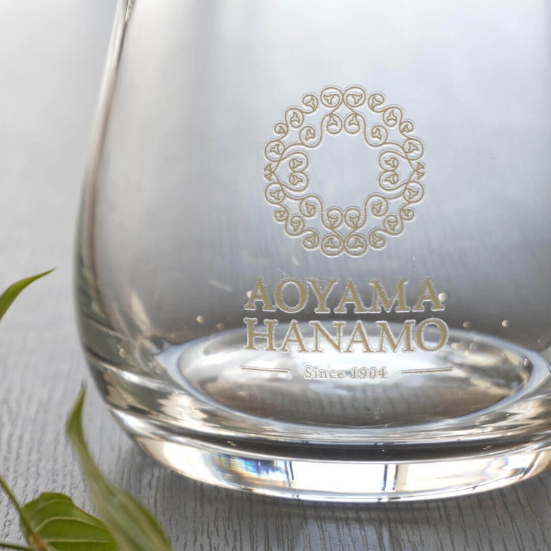 青山花茂ロゴ入り花瓶