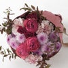 【敬老の日】濃いピンクのバラのおまかせ花束