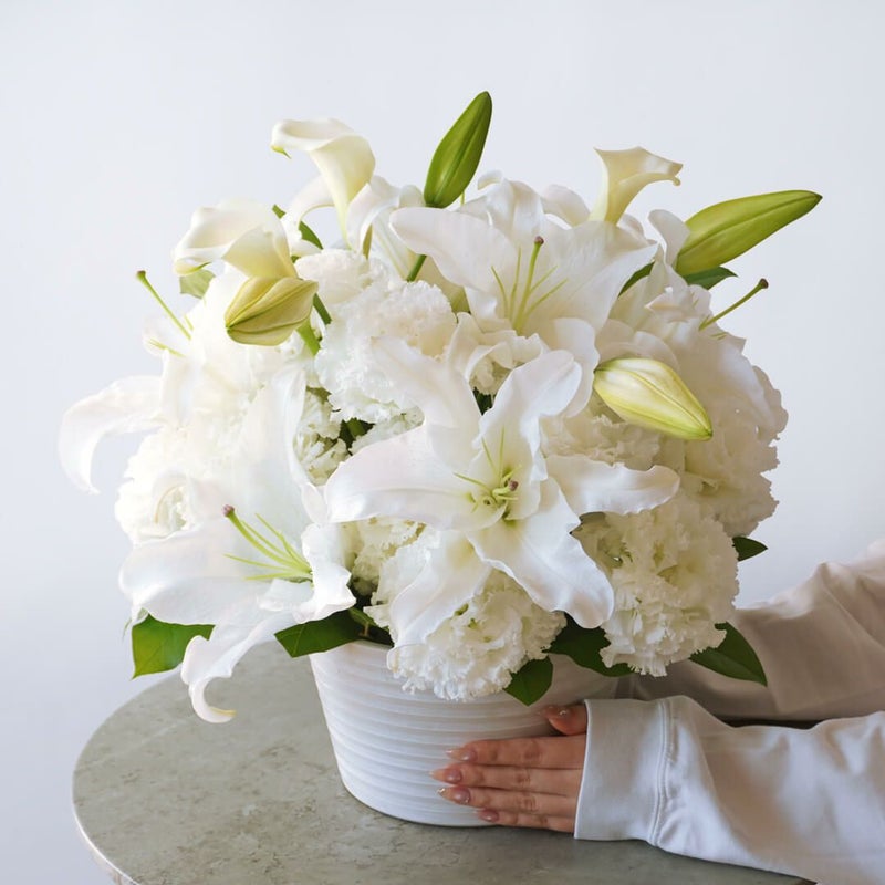 【お急ぎ・枕花】アレンジメントMサイズ（ご供花）