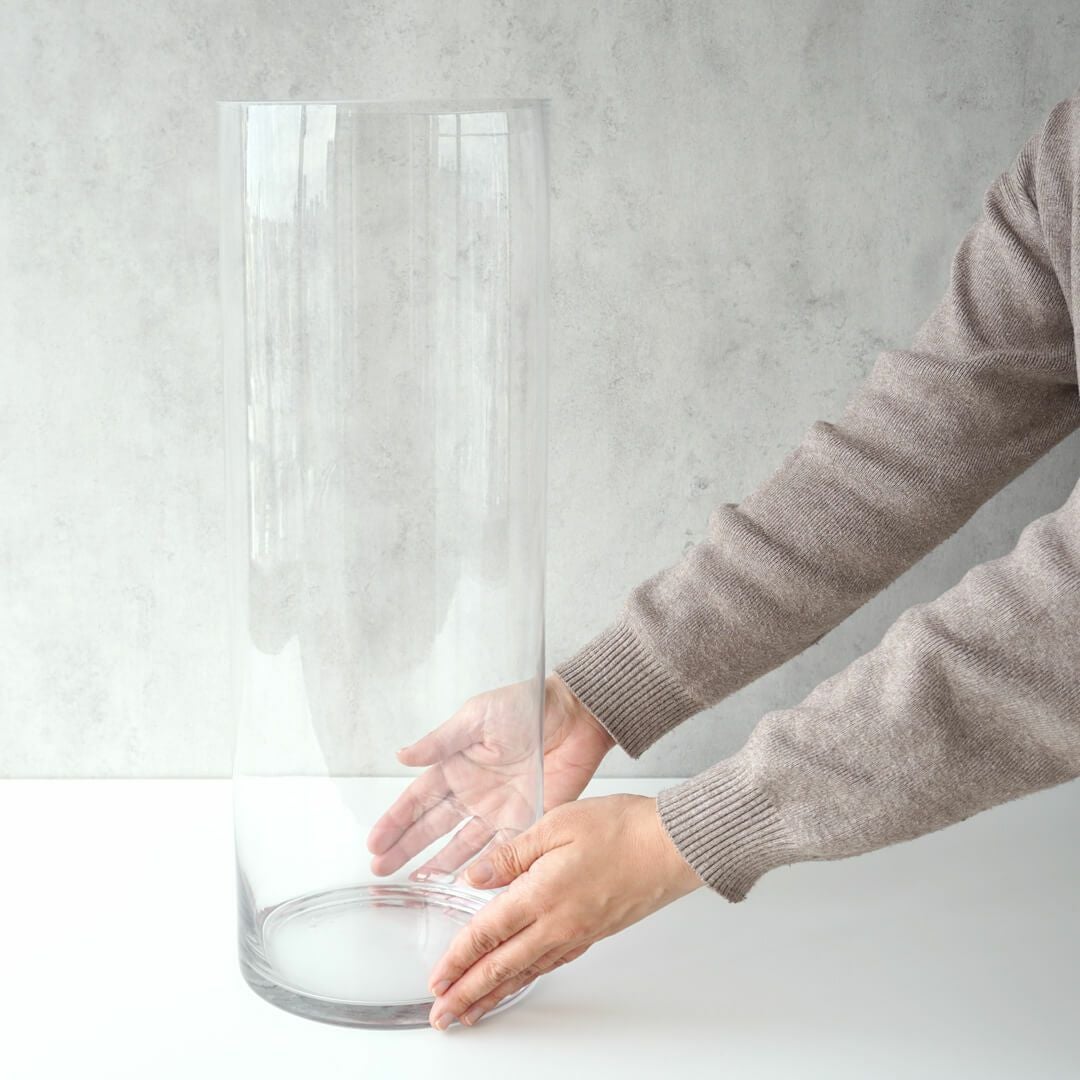 枝ものに最適】シリンダー型のガラス花瓶｜青山花茂本店