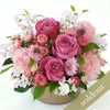 【母の日】ピンクの大輪バラとカーネーションのアレンジメント