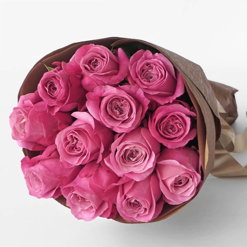 【母の日】鮮やかなピンクバラの花束