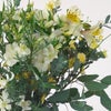 【クリスマス】白や淡い黄色の花々に、季節感のあるリーフを合わせた花束